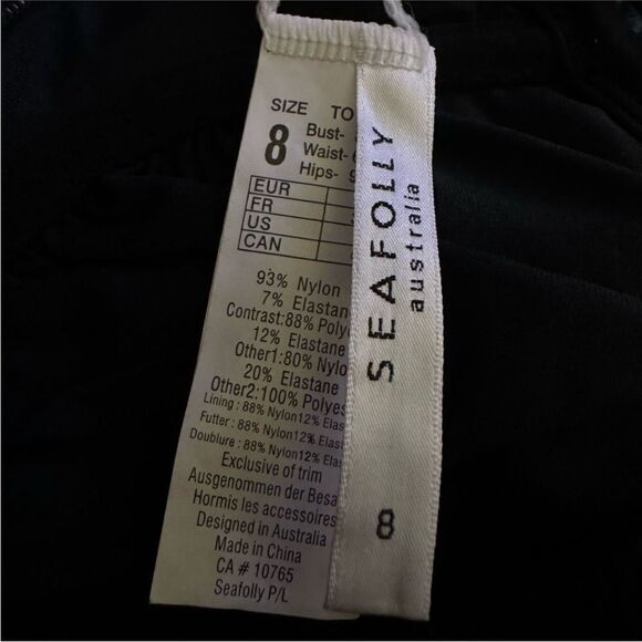 Seafolly NWT Quilted Bralette Bikini Top in Black Size 4 - Picture 8 of 10